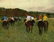 Edgar Degas Horseracing in Longchamps France oil painting artist